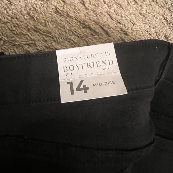 Lane Bryant Holiday Christmas Sparkle Black Sequins Boyfriend Jean - size 14 - Picture 8 of 12